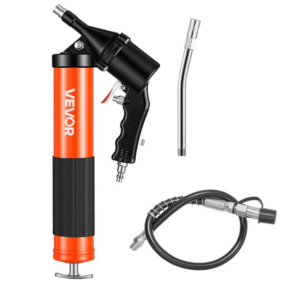 VEVOR Pistola engrasadora de Ciclo Continuo, Alta presión de 6000 PSI,con empuñadura de Pistola y Capacidad de 14 oz,Incluye Manguera Flexible de 18 Pulgadas, 1 Tubo rígido de extensión y 2 boquillas