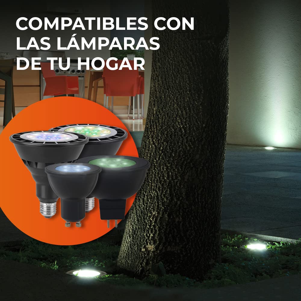 Tecnolite - Foco LED Tipo PAR, Luz de Luna Verde, Base E27, 6 W, 100 - 277 V