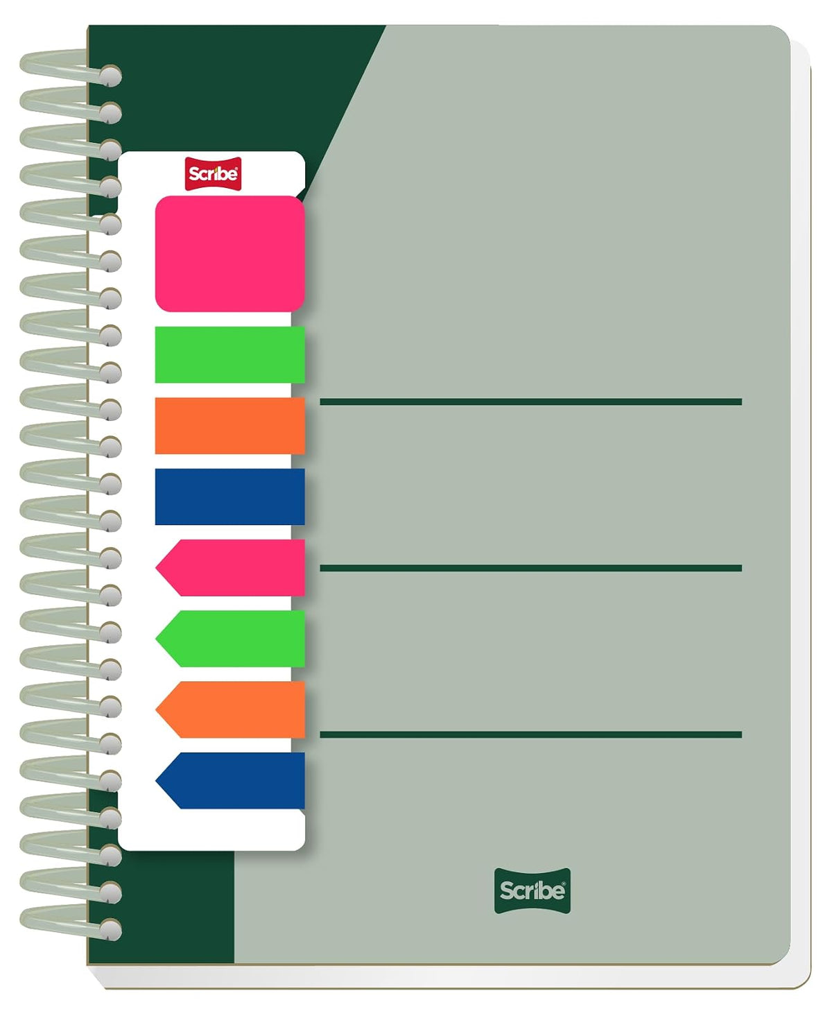 Scribe®, Excellence, Cuaderno Profesional, Pasta Dura, Espiral Sencillo, Cuadro Chico (C.5), 200 hojas, Portada Rojo/Negro