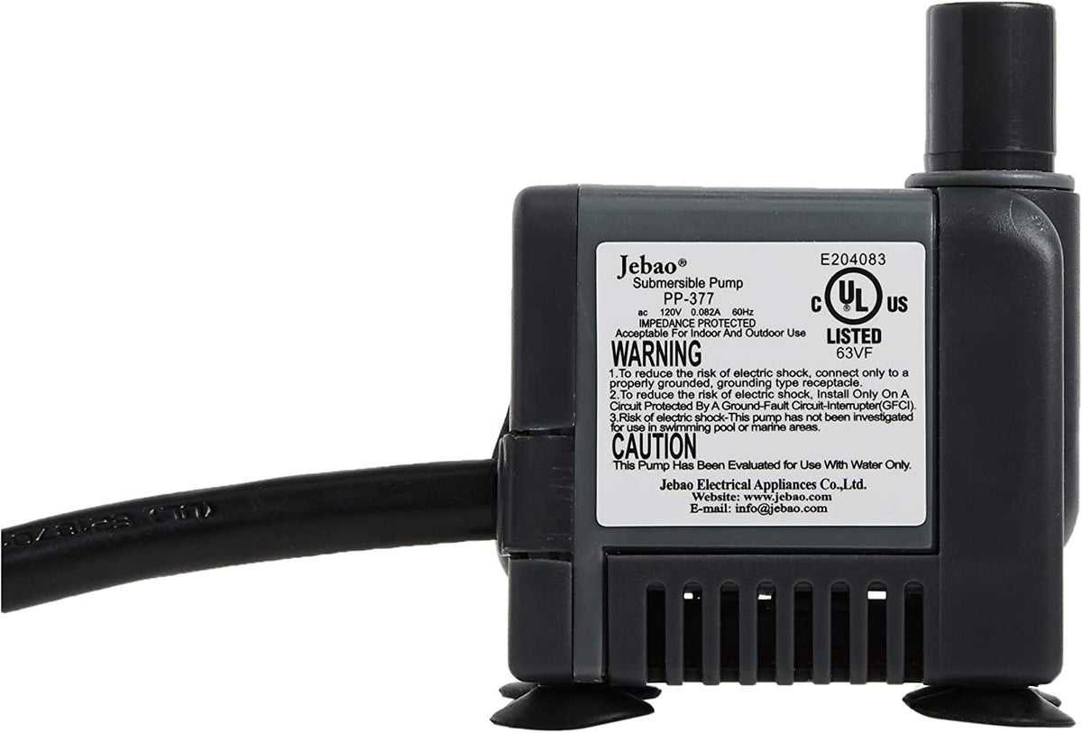 Jebao Jecod PP-377 - Bomba sumergible para estanque, 105 gph, repuesto PP-377LV