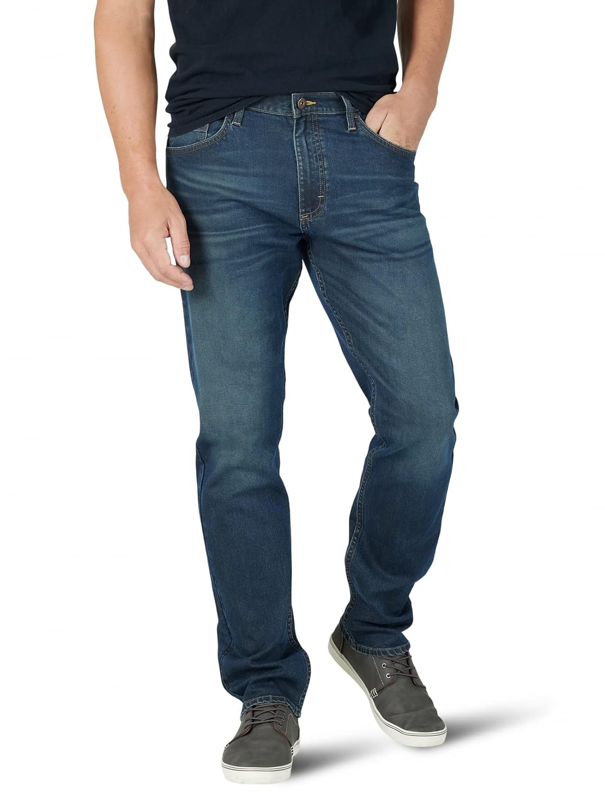 Wrangler Jeans Elásticos de Ajuste Atlético para Hombre, Mezclilla Resistente - Henry - 30W x 30L
