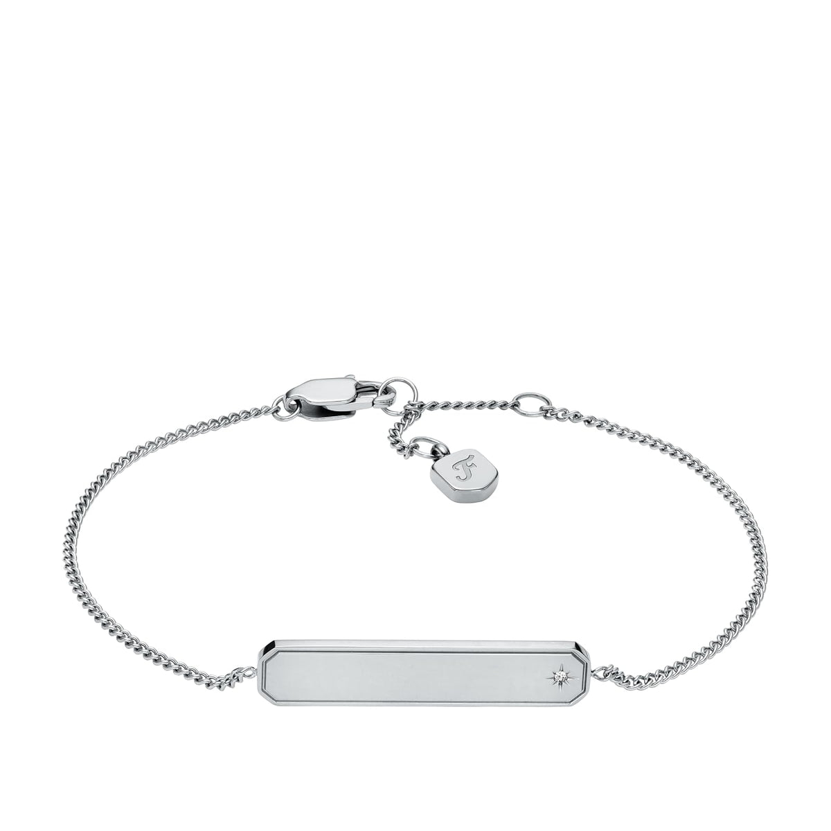 Pulsera Fossil JF04929040 Sadie de acero inoxidable en tono plateado para mujer