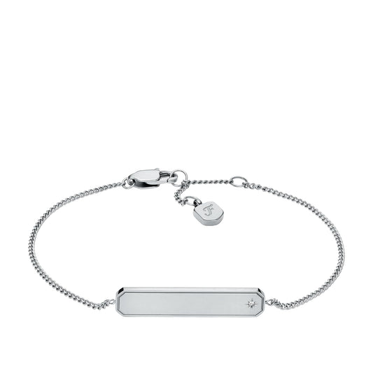 Pulsera Fossil JF04929040 Sadie de acero inoxidable en tono plateado para mujer