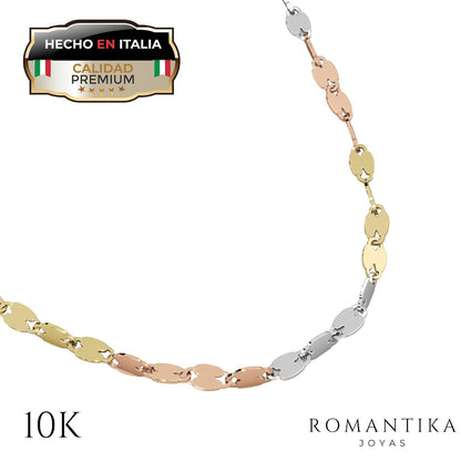 Cadena Grano De Cafe Oro Solido 10 Kilates 2mm Italiano