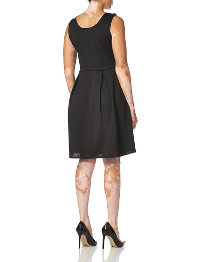 Star Vixen Vestido sin Mangas con Pliegues en la Caja Vestido para Mujer
