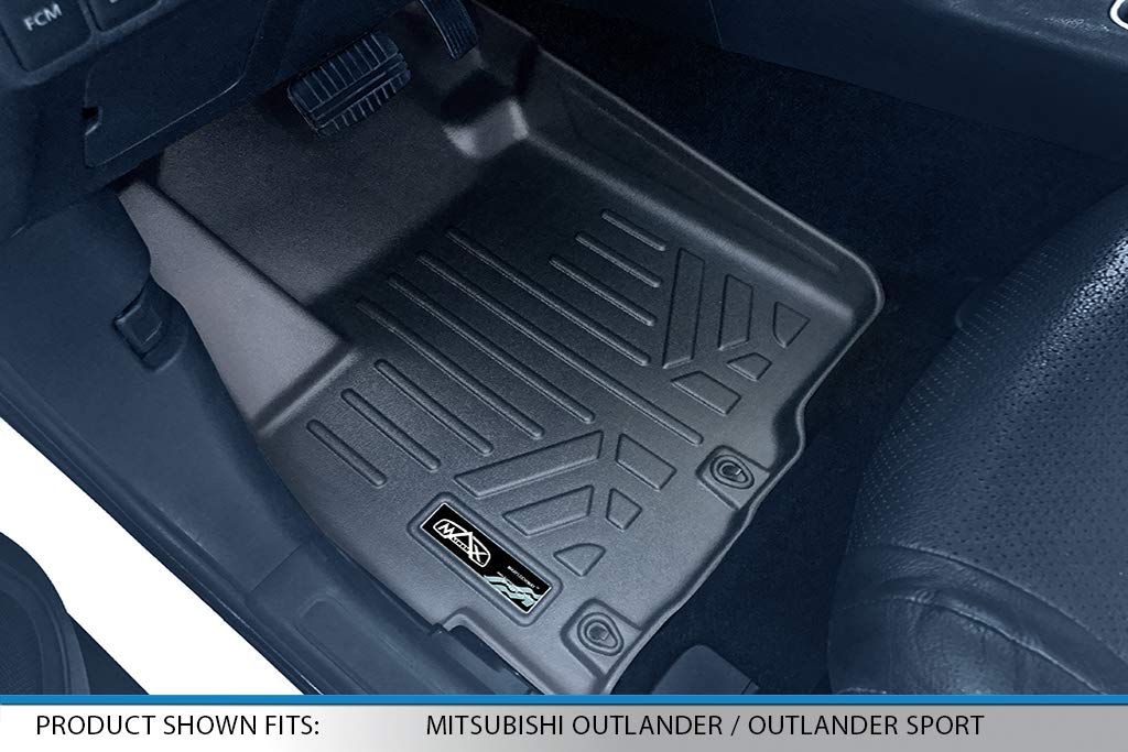 MAX LINER - Juego de Alfombrillas de Piso de 2 Filas para Mitsubishi Outlander Sport 2011-2024