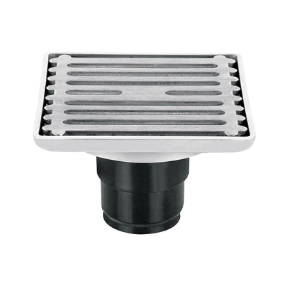 Foset Aqua RS-701, Resumidero cuadrado de acero inoxidable, 4" x 4"