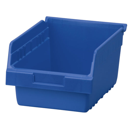 Akro-Mils 30080 ShelfMax Plastic Nesting Shelf Bin Box, 12-Inch L by 8-Inch W by 6-Inch H, Blue, Case of 8