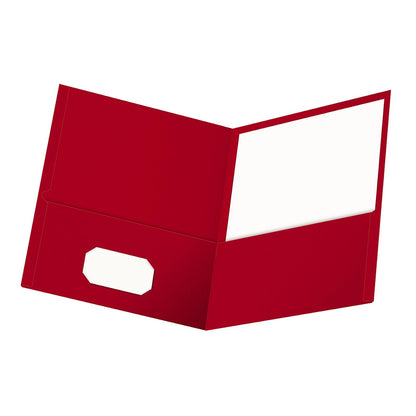 Oxford Fólder Doble Solapa con 2 Bolsillos, Caja con 25 - Rojo - Carta - Moderno