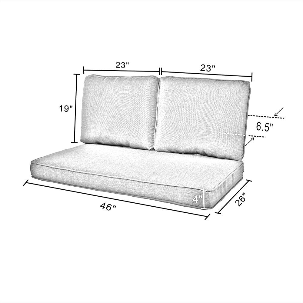 Quality Outdoor Living 69-CL02SB - Cojín para silla, 46in x 26in Loveseat, Rojo, 46" Width by 26" Depth
