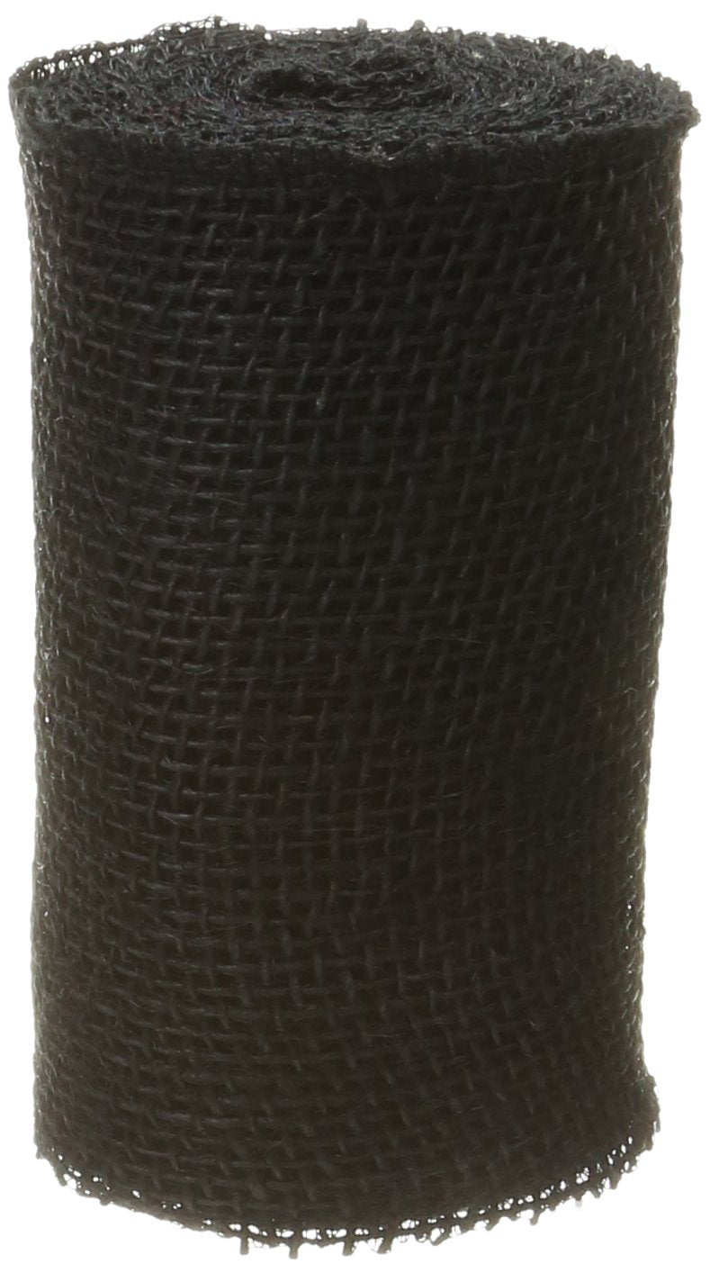 DARICE 2914-043240gm Cinta de arpillera, 15.24 cm por 15.24 m, color negro