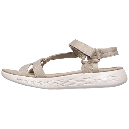 Skechers On-the-go 600 - Sandalia deportiva para Mujer | Casual, amortiguación de 5 generales, alfombrilla Goga refrigerada por aire, lavable a máquina, vegana, sandalia de río