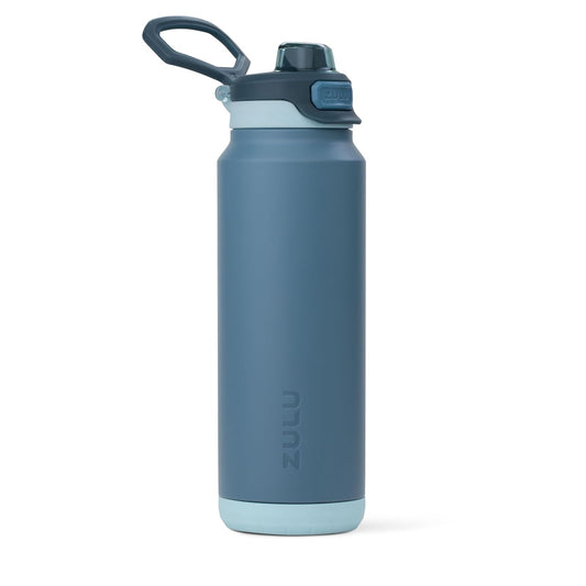 ZULU Powerfill Pro - Botella de agua de acero inoxidable de 32 onzas con tapa de llenado rápido, metal aislado al aspiradora de triple pared, tapa de bloqueo a prueba de fugas, beber y chug,