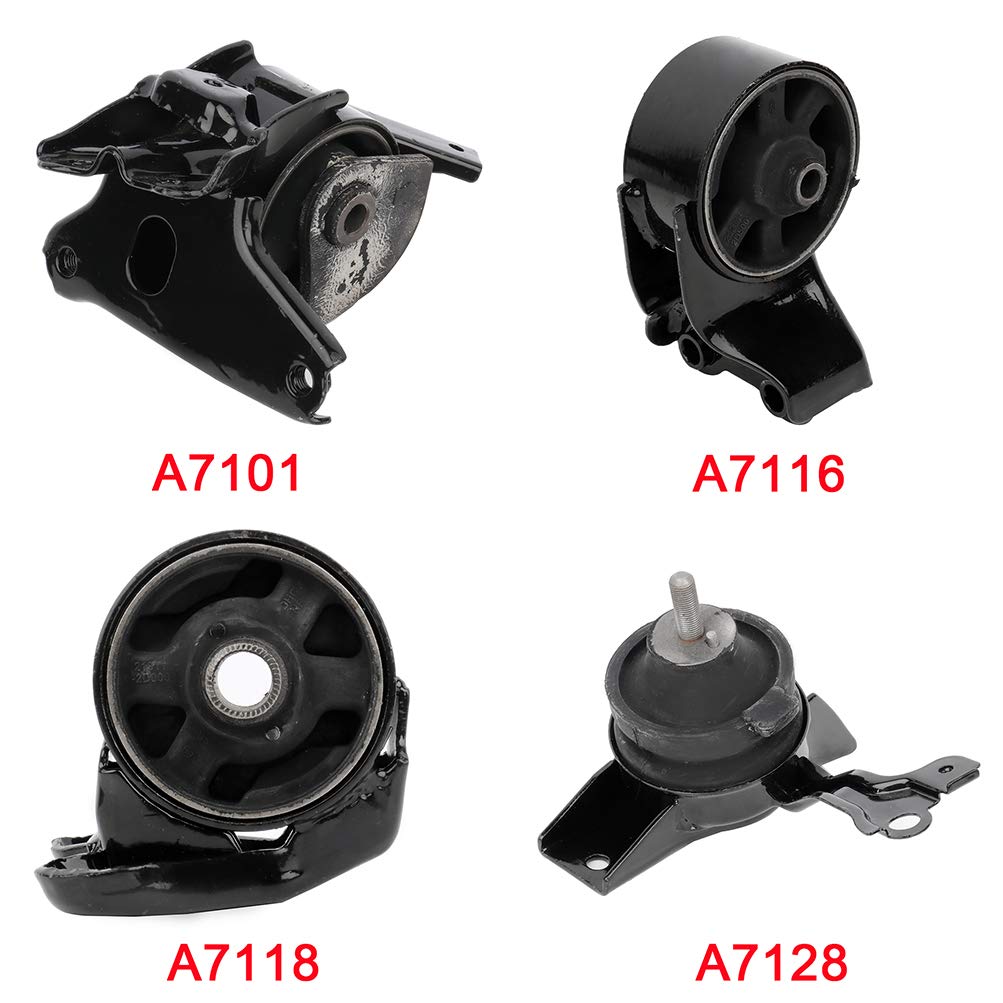 SCITOO - Kit de montaje de motor compatible con Hyundai 2001-2006 para Elantra 2003-2005 para Tiburon, OE A7101 A7116 A7118 A7128