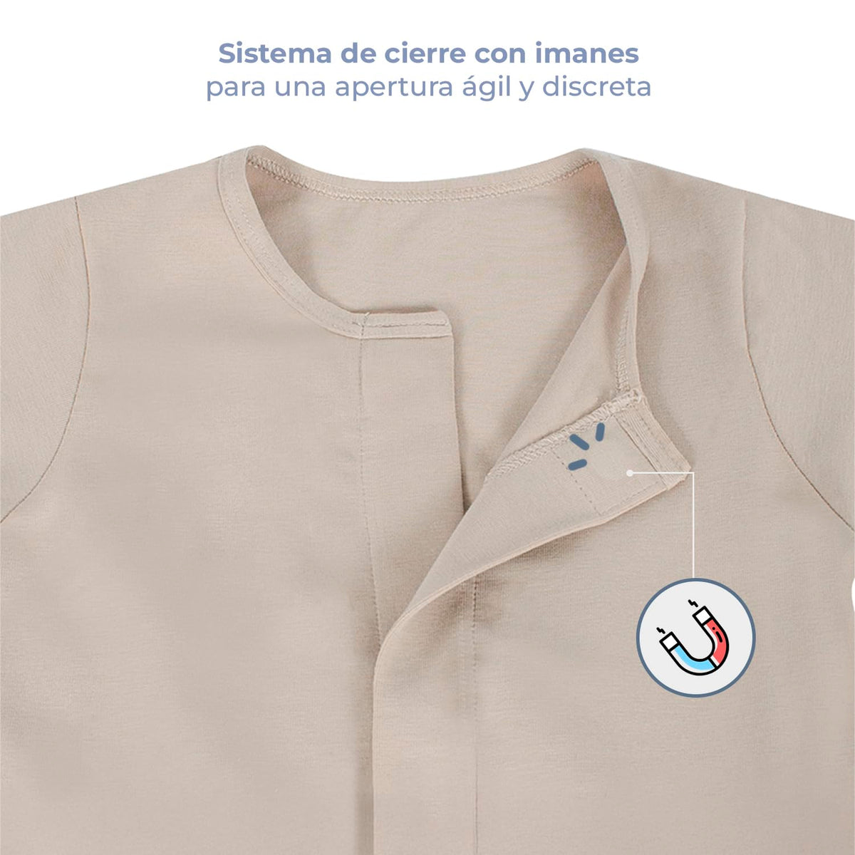 9MONTHS BABY Pañalero para Bebé de Manga Corta Con Imanes de Fácil Apertura 4301-A