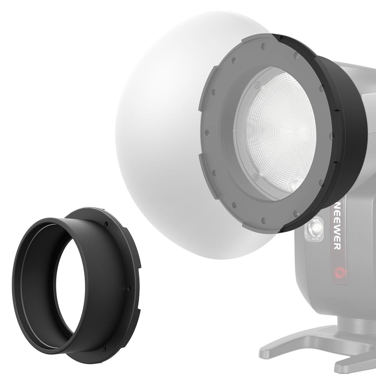 NEEWER Difusor de Flash de Silicona con Anillos Adaptadores Magnéticos - CRS13