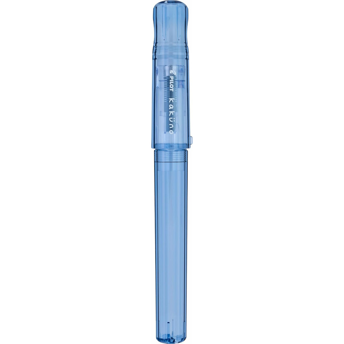 PILOT Pluma Fuente Kakuno, barril color azul traslúcido, punto mediano, estuche con una pieza