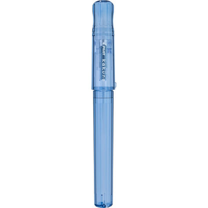 PILOT Pluma Fuente Kakuno, barril color azul traslúcido, punto mediano, estuche con una pieza