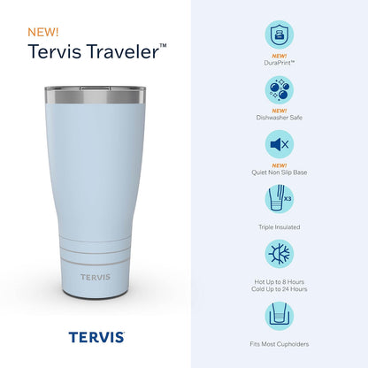 Tervis Traveler NFL Philadelphia Eagles - Super Bowl LIX Champions - Vaso de viaje con triple aislamiento que mantiene las bebidas frías y calientes, 30 onzas, acero inoxidable