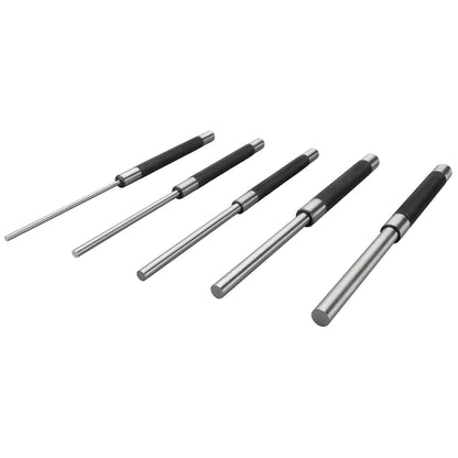 Performance Tool Juego de 5 Punzones de Pines de Acero de 8 in, Gris, W758 - 5pc 8" Long Pin Punch Set