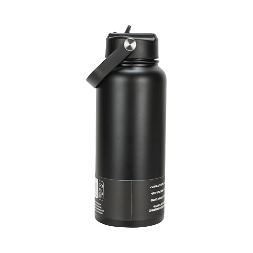 PUMA Evercat - Botella de agua de acero inoxidable de 32 onzas, Negro -, 32 Ounces
