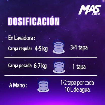 Más Detergente Líquido Oscuros Intensos
