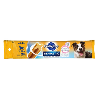 PEDIGREE Dentastix Snack para Perros Adultos, De Cuidado Oral, Paquete De 30 Unidades De 24,6 Gramos c/u.