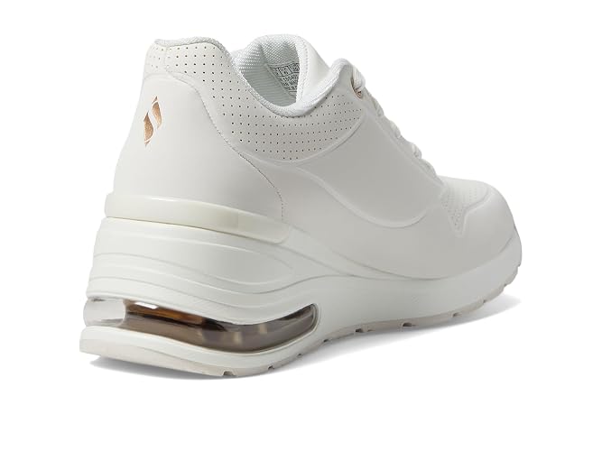 Skechers Million Air - Aire Elevado Zapatillas para Mujer | Tenis casuales, espuma viscoelástica refrigerada por aire, Skech-Air, ajuste de cuña con 1 pulgada de altura, sin cordones