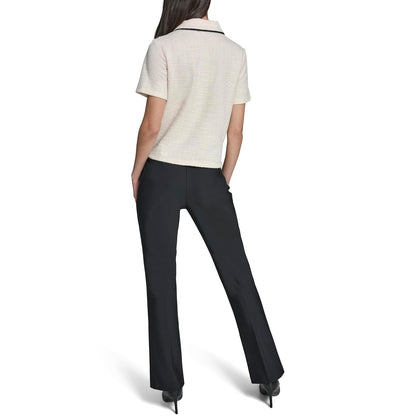 Karl Lagerfeld - Playera de Tweed de Manga Corta para Mujer