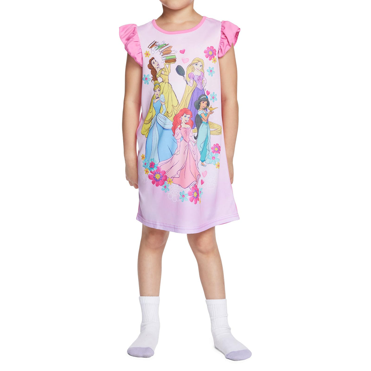 Disney Girls’ Big Princess Nightgowns, Pack of 3