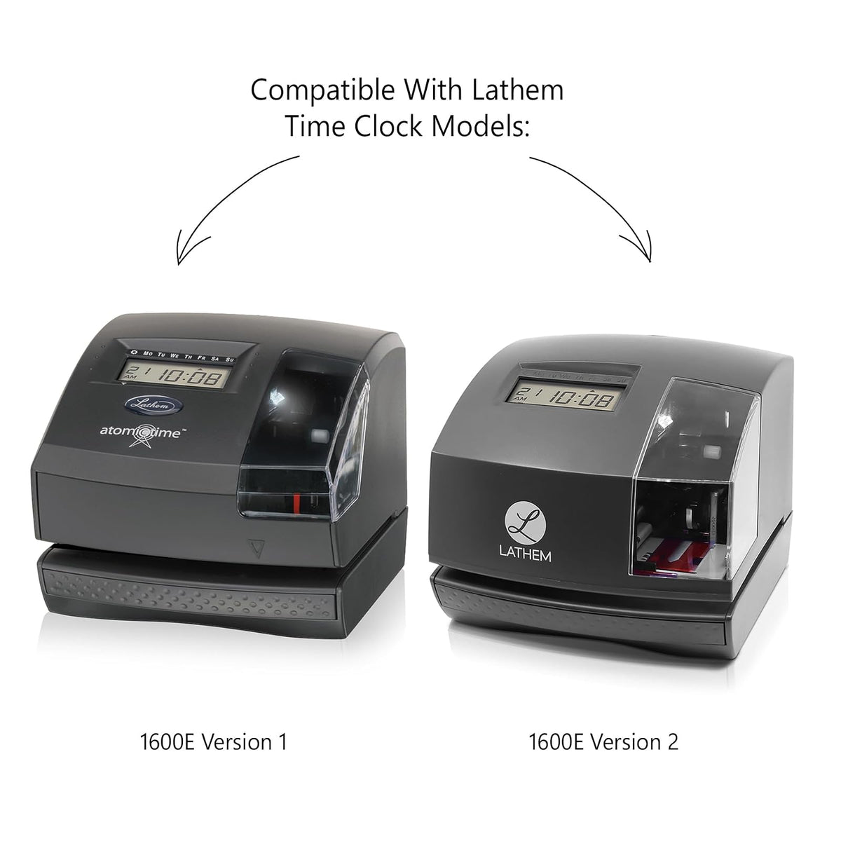 Lathem TruAlign E16 - Tarjetas de tiempo para 1600E, semanal, 1 cara, 4 x 9 pulgadas, blanco, caja de 100 (E16-100)