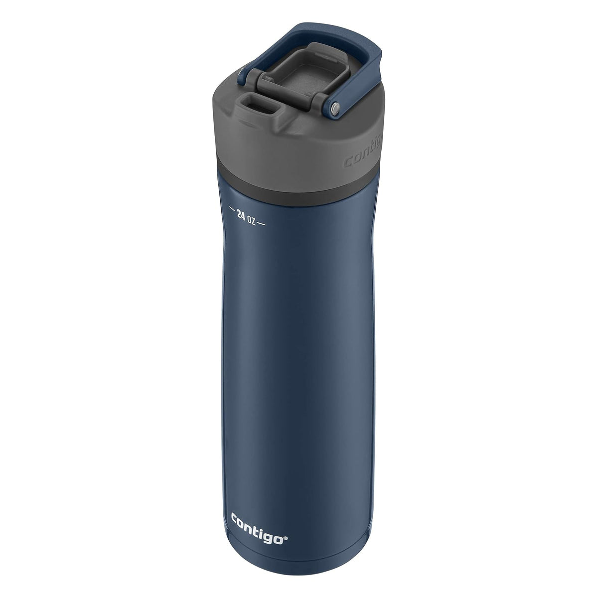 Contigo Botella de Agua Acero Inoxidable 710 ML Azul Gloss Antiderrames Cortland Chill 2.0 Boquilla Protegida con Asa
