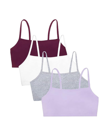 Fruit of the Loom Brasier Deportivo de Algodón con Tirantes Delgados para Mujer - Blanco - 32