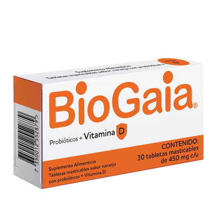 BioGaia Probióticos + Vitamina D C/30 Tabletas