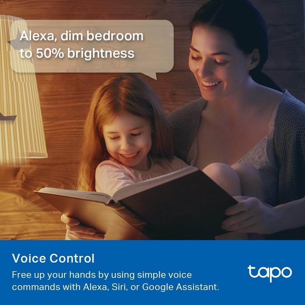 Tapo - Bombillas inteligentes de 1100 lúmenes (equivalente a 75 W), certificado Matter, foco WiFi de 16 M colores, regulable, funciona con Siri, Alexa y Google Home, A19 E26 (4 Pack)
