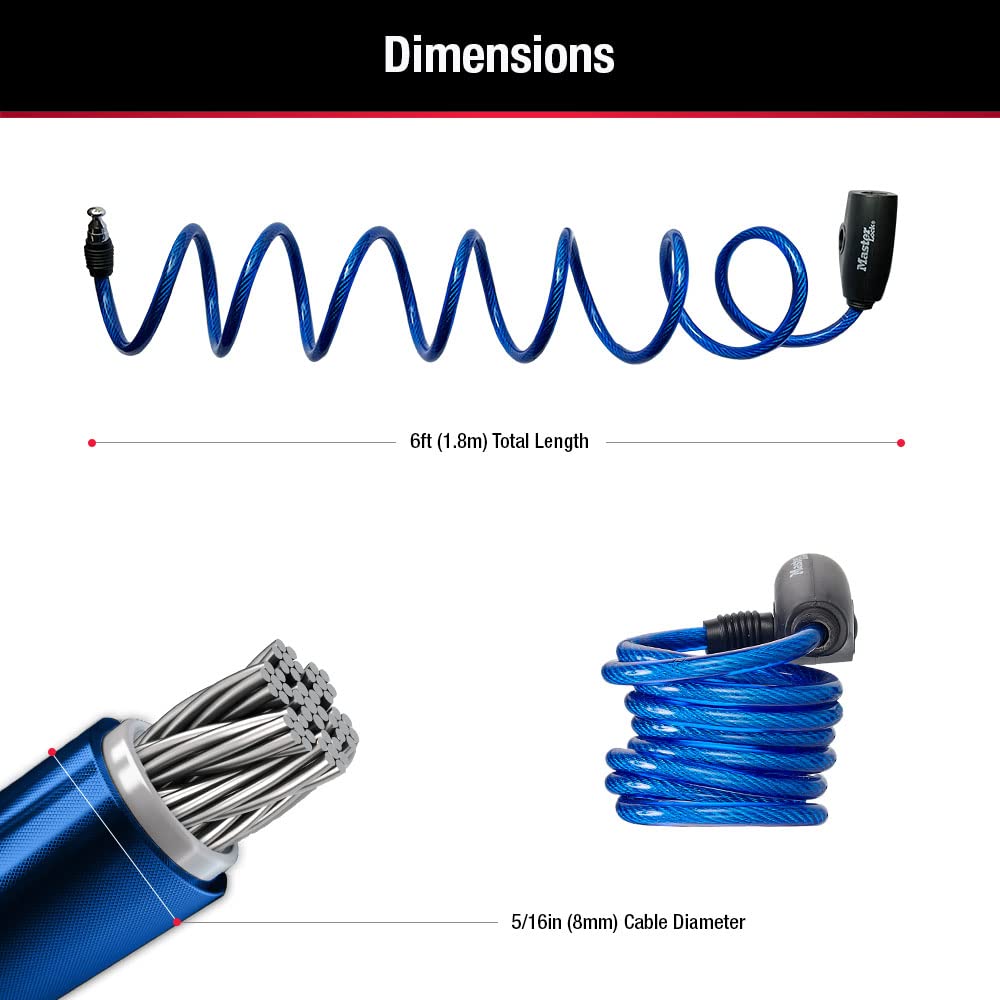 Master Lock 8127TRI Cable Lock