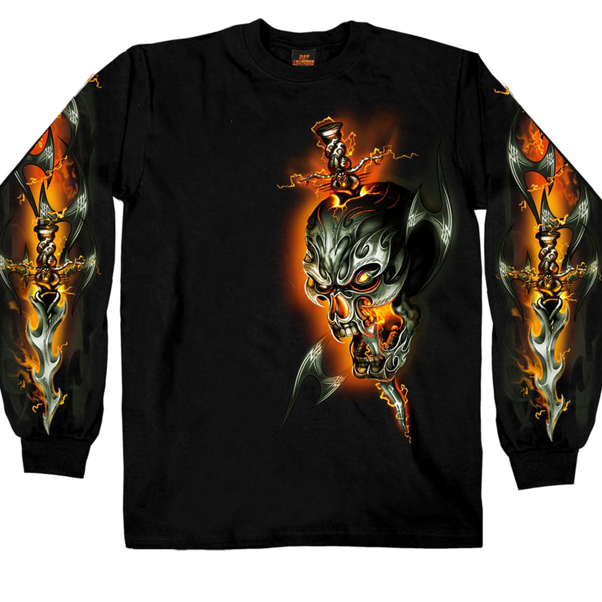 Hot Leathers Camisetas de Capa Base para Hombre, Color Negro, Talla XL de EE. UU