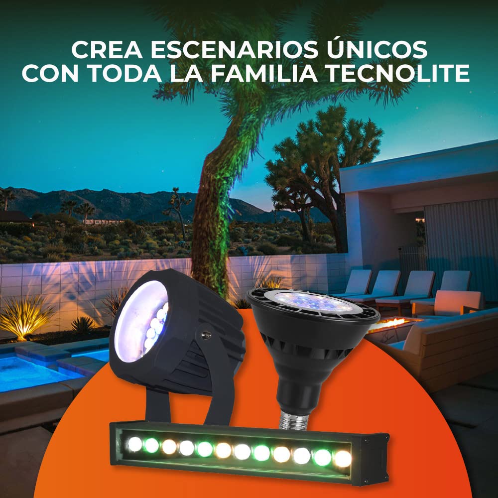 Tecnolite - Foco LED Tipo PAR, Luz de Luna Verde, Base E27, 6 W, 100 - 277 V