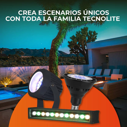 Tecnolite - Foco LED Tipo PAR, Luz de Luna Verde, Base E27, 6 W, 100 - 277 V
