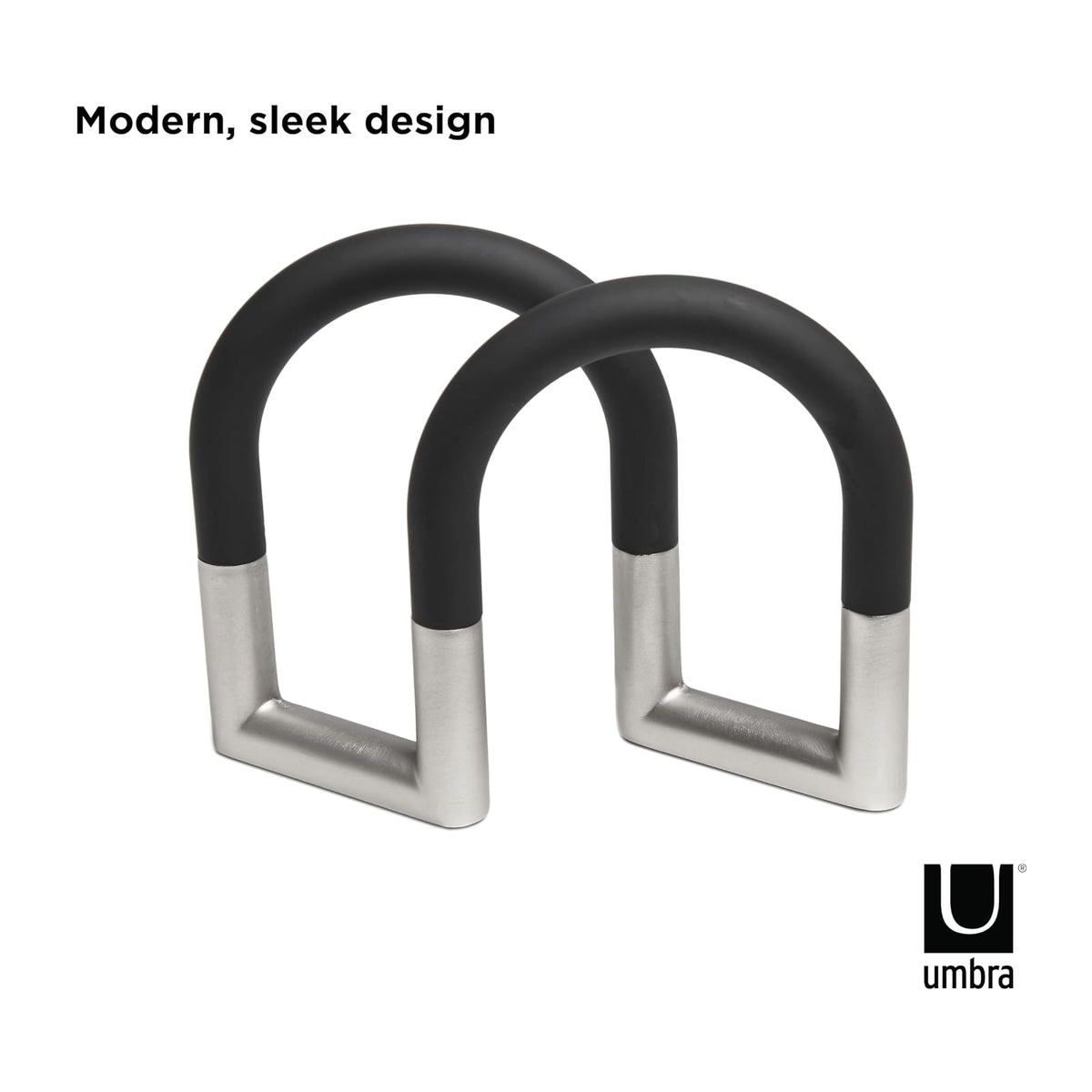 Umbra Swivel Servilletero de Mesa Flexible de Metal Antideslizante para Cocina y Comedor, Plateado