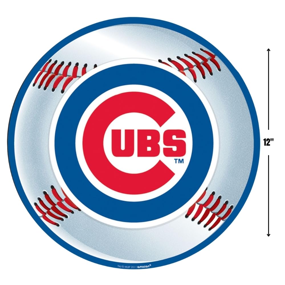 AMSCAN Amsdd - Recortes laminados para decoración de Fiestas, Chicago Cubs, 6 Pieces