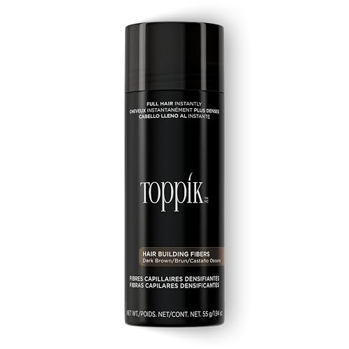 TOPPIK Fibras de construcción de pelo, Café Oscuro, 1.94 oz.