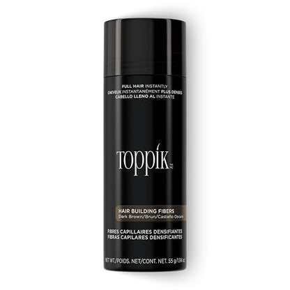 TOPPIK Fibras de construcción de pelo, Café Oscuro, 1.94 oz.