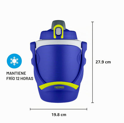 Thermos Botella para hidratación, aislada con espuma, Azul, 1