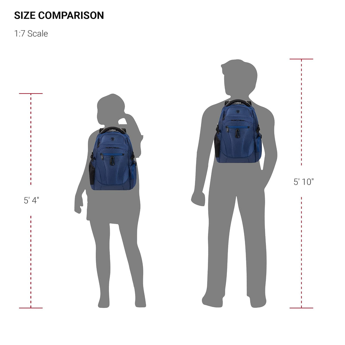 SwissGear 6752 TSA Friendly ScanSmart Laptop Backpack, Fits Most 17 Inch Laptops - Navy Ballistic
