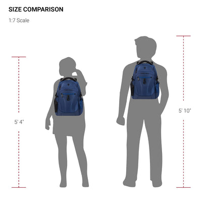 SwissGear 6752 TSA Friendly ScanSmart Laptop Backpack, Fits Most 17 Inch Laptops - Navy Ballistic