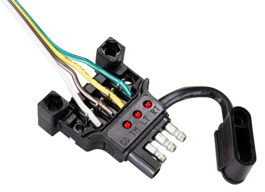 Hopkins Towing Solutions 48192 Endurance Quick Fix - Conector Plano Lateral de Remolque 4 Unidades, Color Negro
