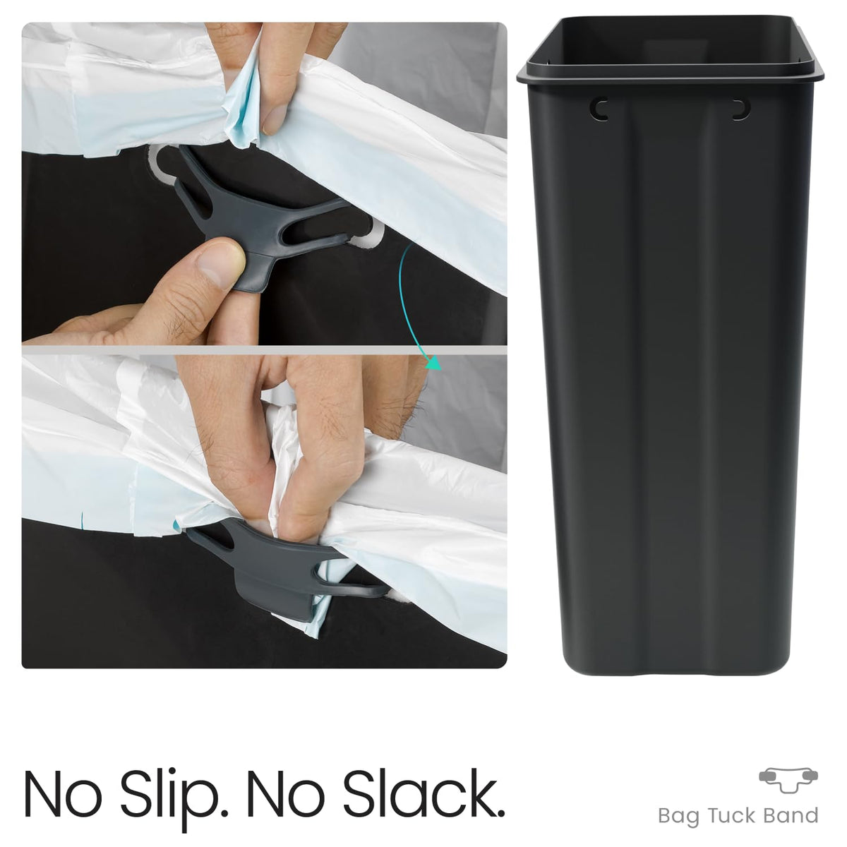 Home Zone Living - Papelera de cocina delgada de 12 galones con tapa de cierre suave, pedal de paso, banda para meter bolsa y forro extraíble, acero inoxidable, azul medianoche, 45 litros