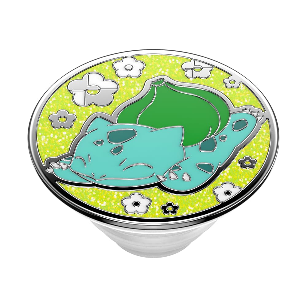 PopSockets - Soporte calcomanía para teléfono, Esmalte Bulbasaur | Sujeción cómoda y segura, anticaídas, soporte, Pokemon, Gengar, Eevee, para iPhone/iPad/Kindle/Android