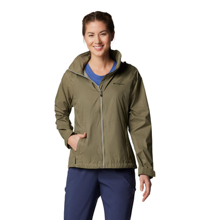 Columbia Switchback IV Chamarra Impermeable para Mujer - XL - Verde (Stone Green)